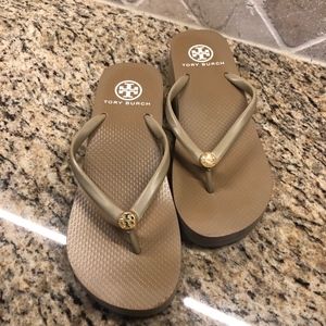 Tory Burch Wedge Flip Flops